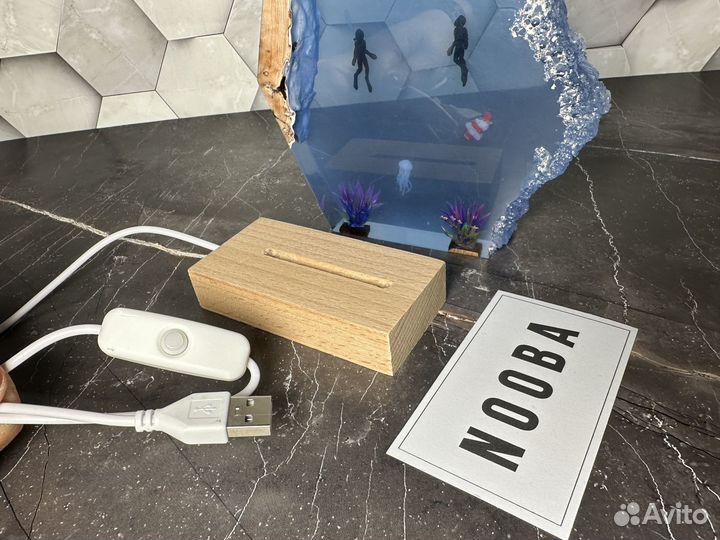 Ночник из эпоксидной смолы