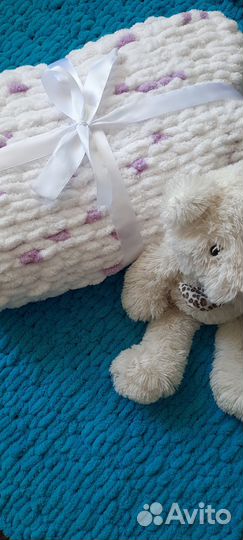 Плед детский вязаный ручная работа