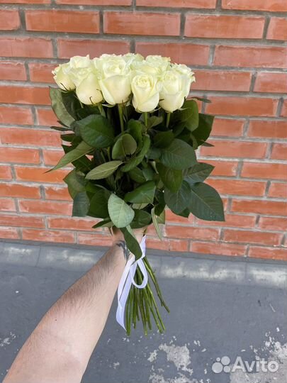 Белая роза Голландия. Букеты из роз