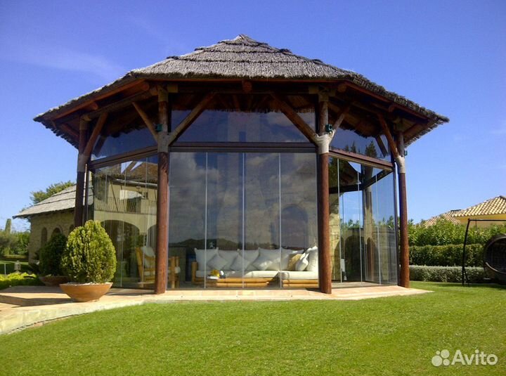 Раздвижные окна двери для беседок, террас, веранд