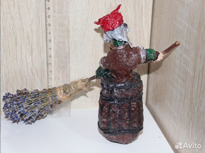 Ватная игрушка. Баба Яга. Ёлочная игрушка