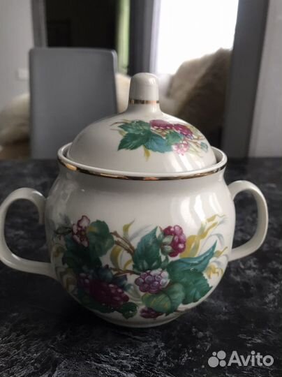 Чайник заварочный, сахарница, масленка