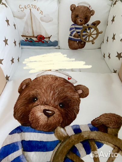 Бортики в кроватку + одеяло