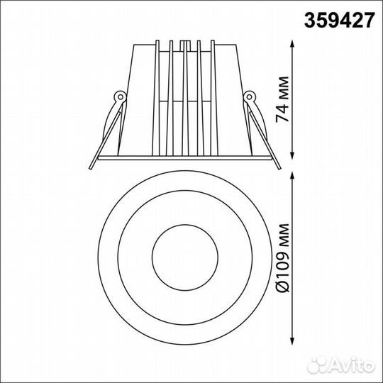 Встраиваемый спот novotech spot 359427