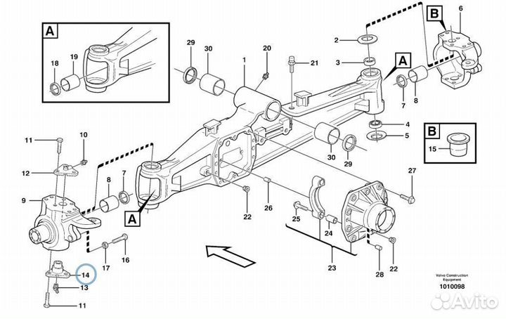 209-4216 Шкворень на экскаватор погрузчик