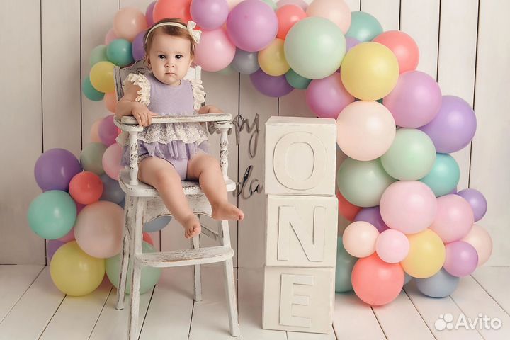 Фотосессия на 1-2 года (Крушение первого тортика)