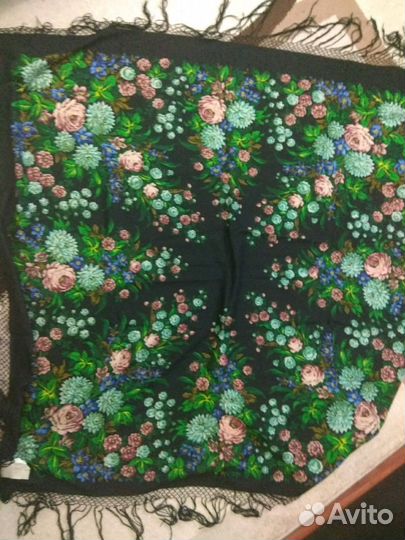 Старинный платок, шаль Лунный свет