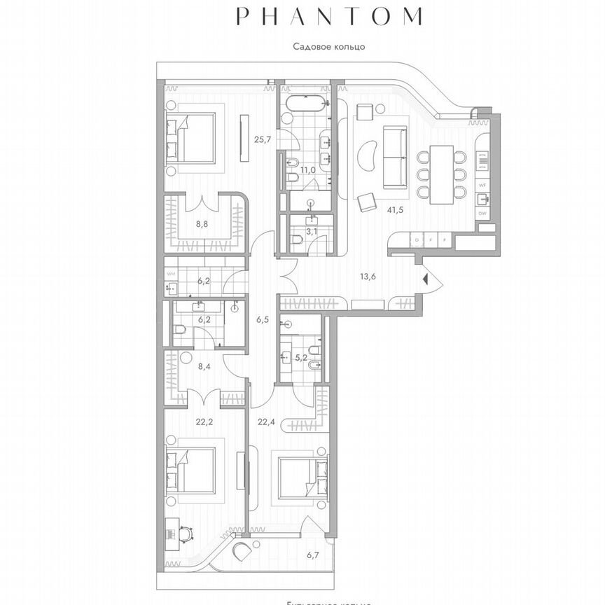 3-к. квартира, 178,9 м², 3/9 эт.