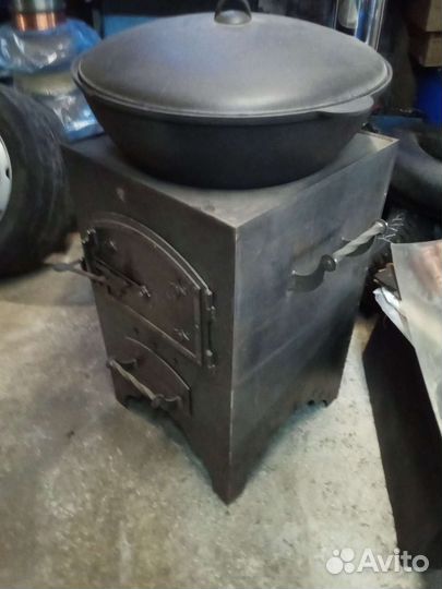 Печь для казана с трубой