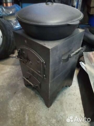 Печь для казана с трубой