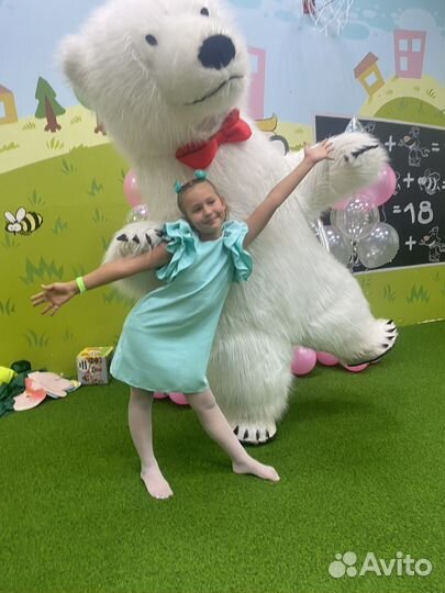 Ростовая кукла Белый мишка 2 метра,Новый