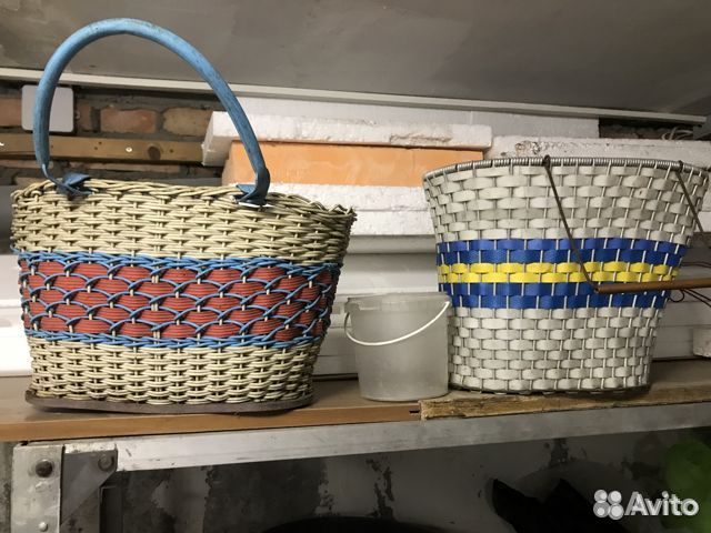 Кастрюли эмалированные Корзина плетеная