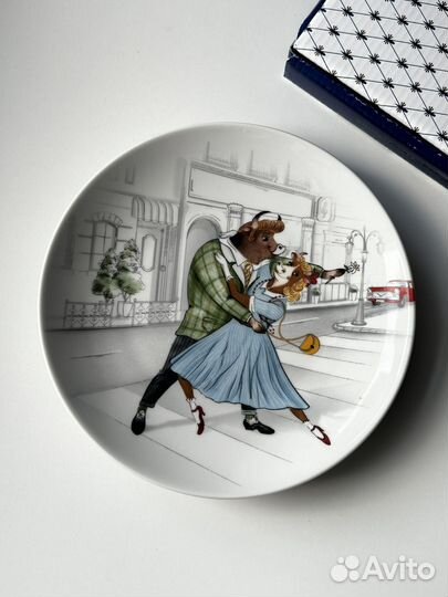 Тарелка фарфор Быки стиляги ифз
