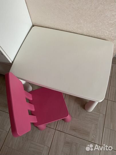Детский стол и стул маммут икея