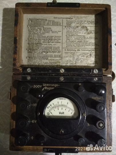 Вольтметр Германия трофейный,раритетный, рабочий