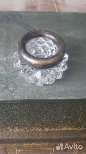 Хрусталь, серебро 875 солянка, СССР
