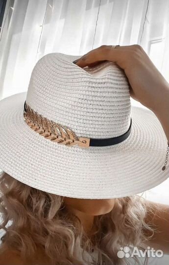Шляпа женская белая