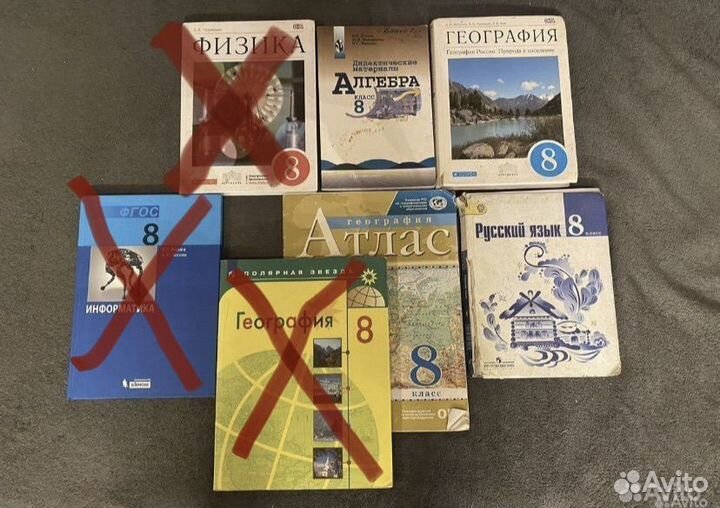 Учебники за 8 класс