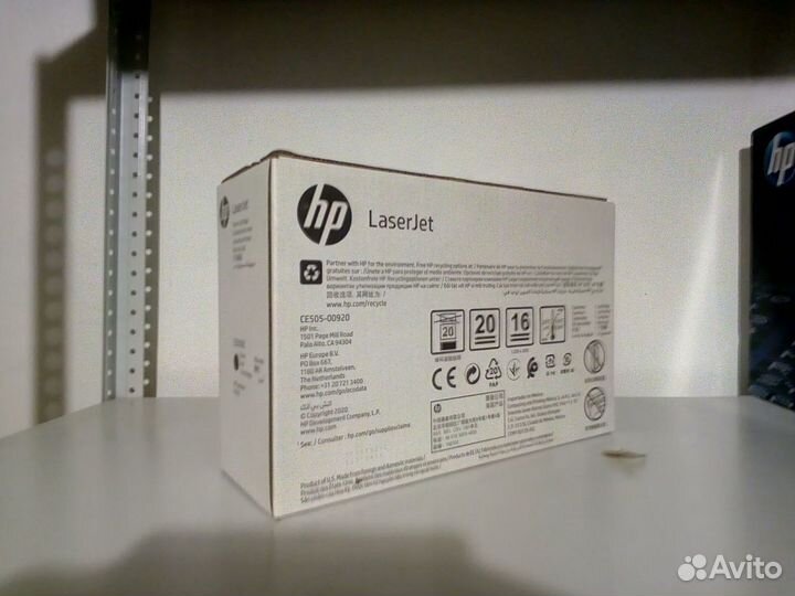 Оригинальный картридж hp CE505X/XC № 05X чёрный