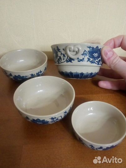 Дорожная гайвань с тремя пиалами