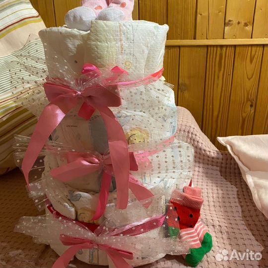 Торт из памперсов подгузников