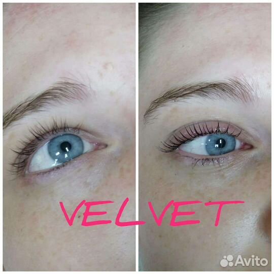 Вельвет Ламинирование ресниц, бровей