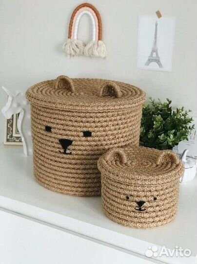 Изделия из джута и полиэфирного шнура