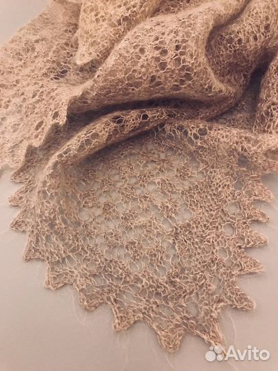 Оренбургский пуховый платок-палантин 140х70 см