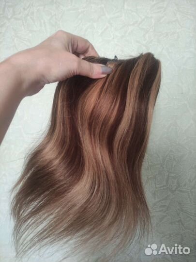 Хвост из натуральных волос на крабе