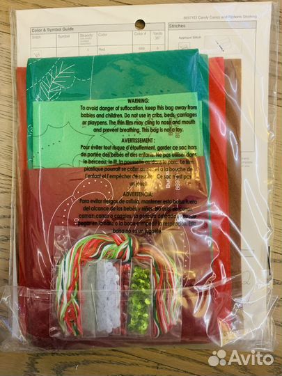 Bucilla Candy and ribbons Felt stocking Буцилла