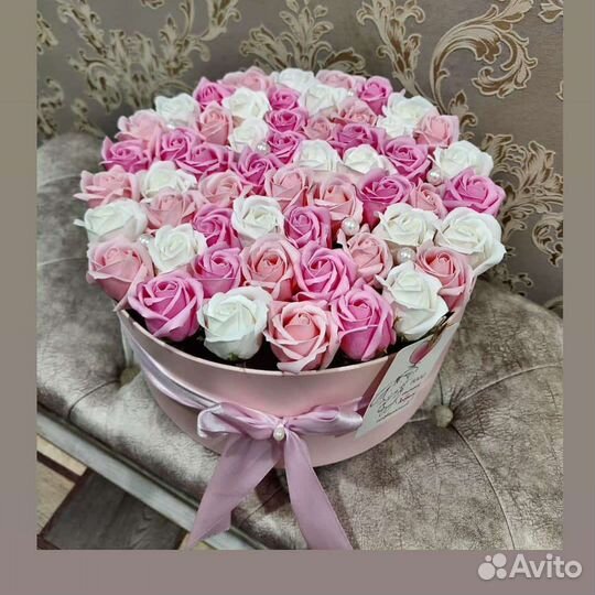 Букет из мыльных роз