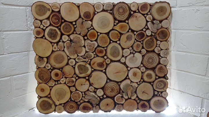 Елка новогодняя из спилов дерева