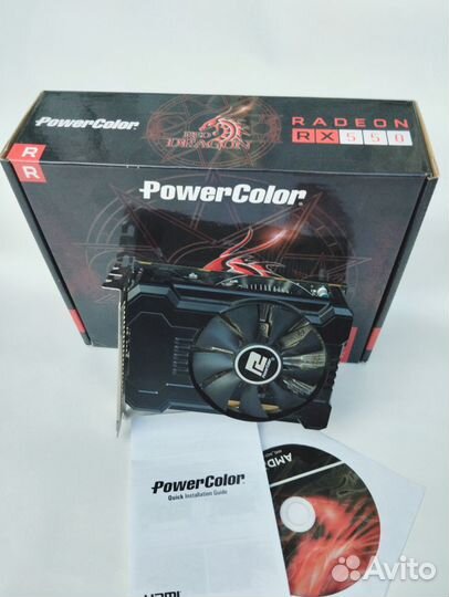 Видеокарта PowerColor Red Dragon RX 550 4GB gddr5
