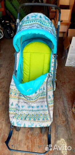 Детские санки коляска ника