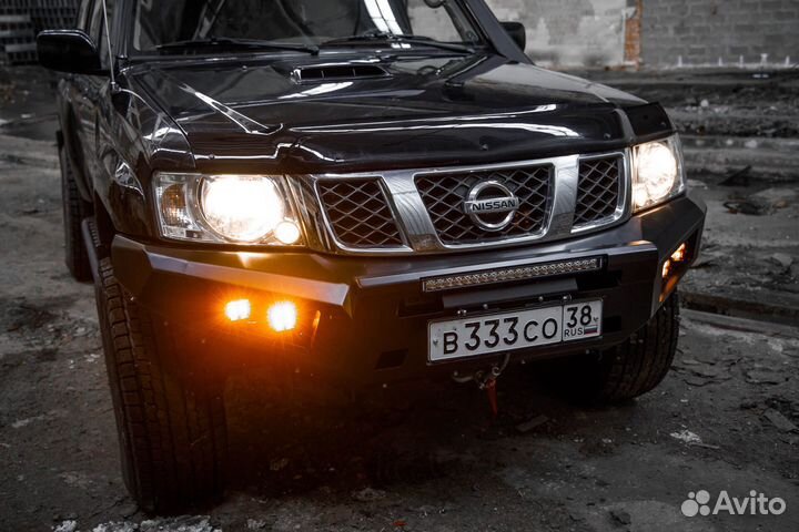 Бампер силовой передний Nissan Patrol 61 2004+дуга