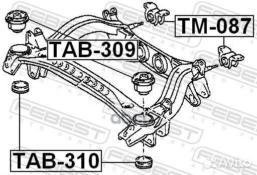 Сайленблок задней подвески TAB309 Febest