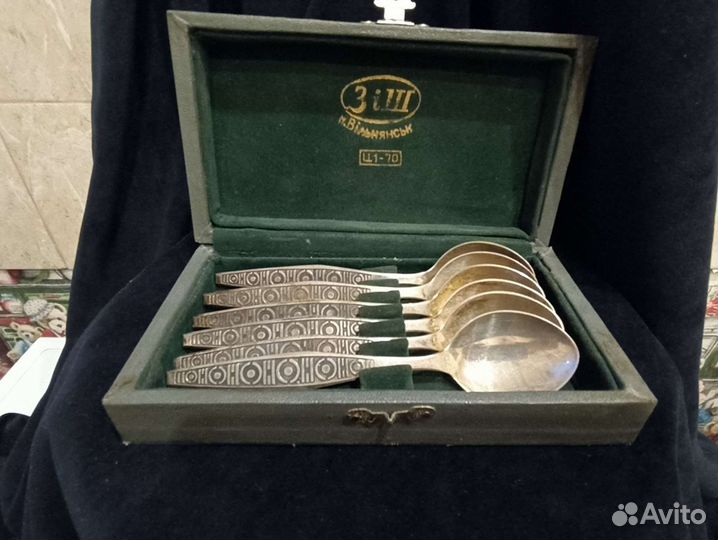 Серебряные чайные ложки, 875 проба