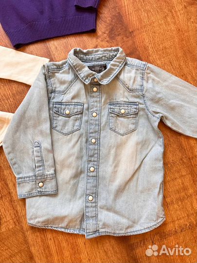 Джинсовка кардиган лонги для девочки пакетом 80-86