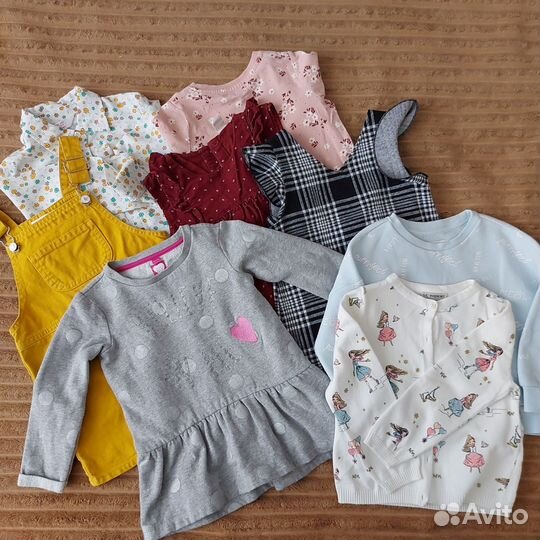 Одежда 3 пакетом для девочки 98 104 12 предметов
