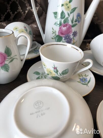 Сервиз кофейный фарфор из ГДР, 1970-х