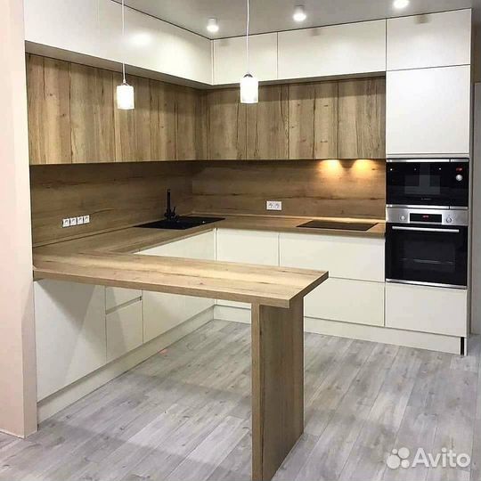 Прямая кухня на заказ. Фабрика в Новоселово