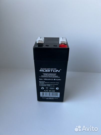 Аккумулятор 4V 4.5Ah robiton свинц.-кислот