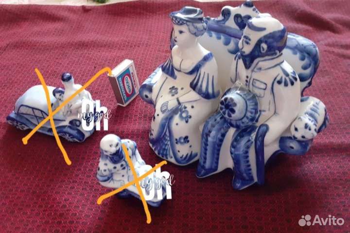 Гжель посуда и фигурки
