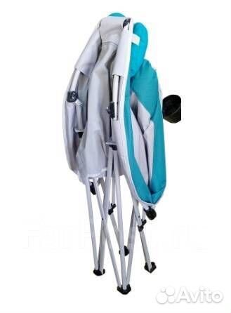 Кресло складное большое кемпинговое зеленое