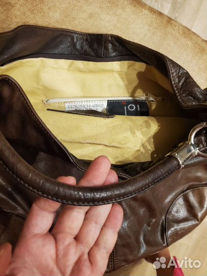 Сумка женская натуральная кожа коричневая