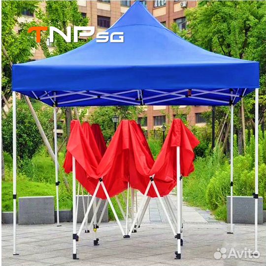 Шатер раскладной гармошка - быстросборный красный