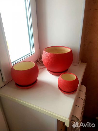 Керамические горшки для цветов бу