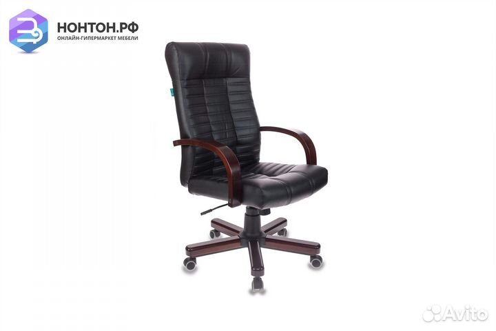 Кресло руководителя Бюрократ KB-10walnut черное
