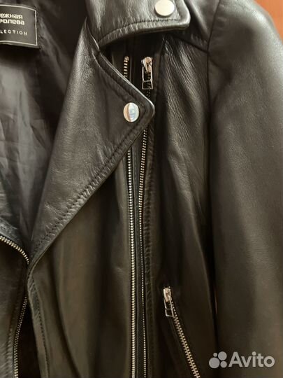 Куртка кожаная женская 46 48 снежная королева