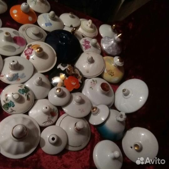 Крышки фарфоровые для сахарниц и чайников